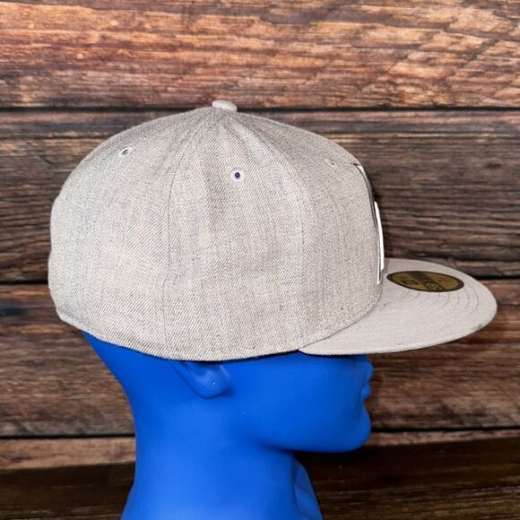 New Era 59Fifty Florida Marlins Heather Grey Fitted sz7.5 - Picture 4 of 7